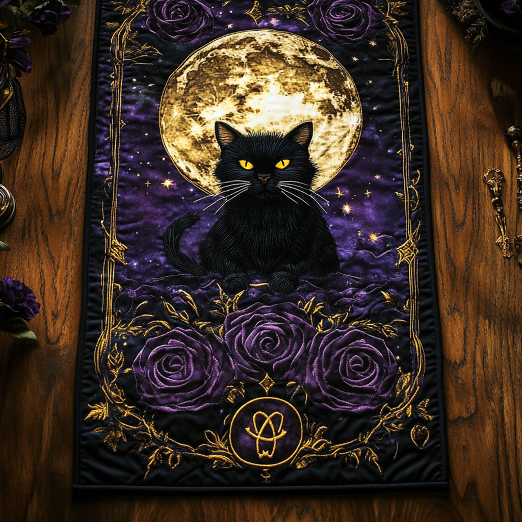 Mystic Cat Charm WN0807077CL Quilted Table Runner