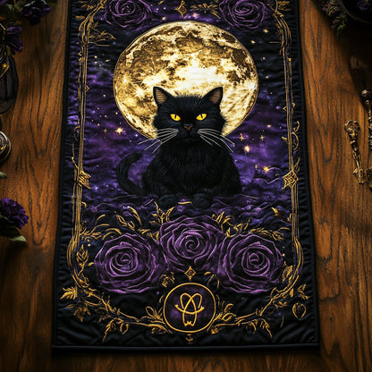 Mystic Cat Charm WN0807077CL Quilted Table Runner