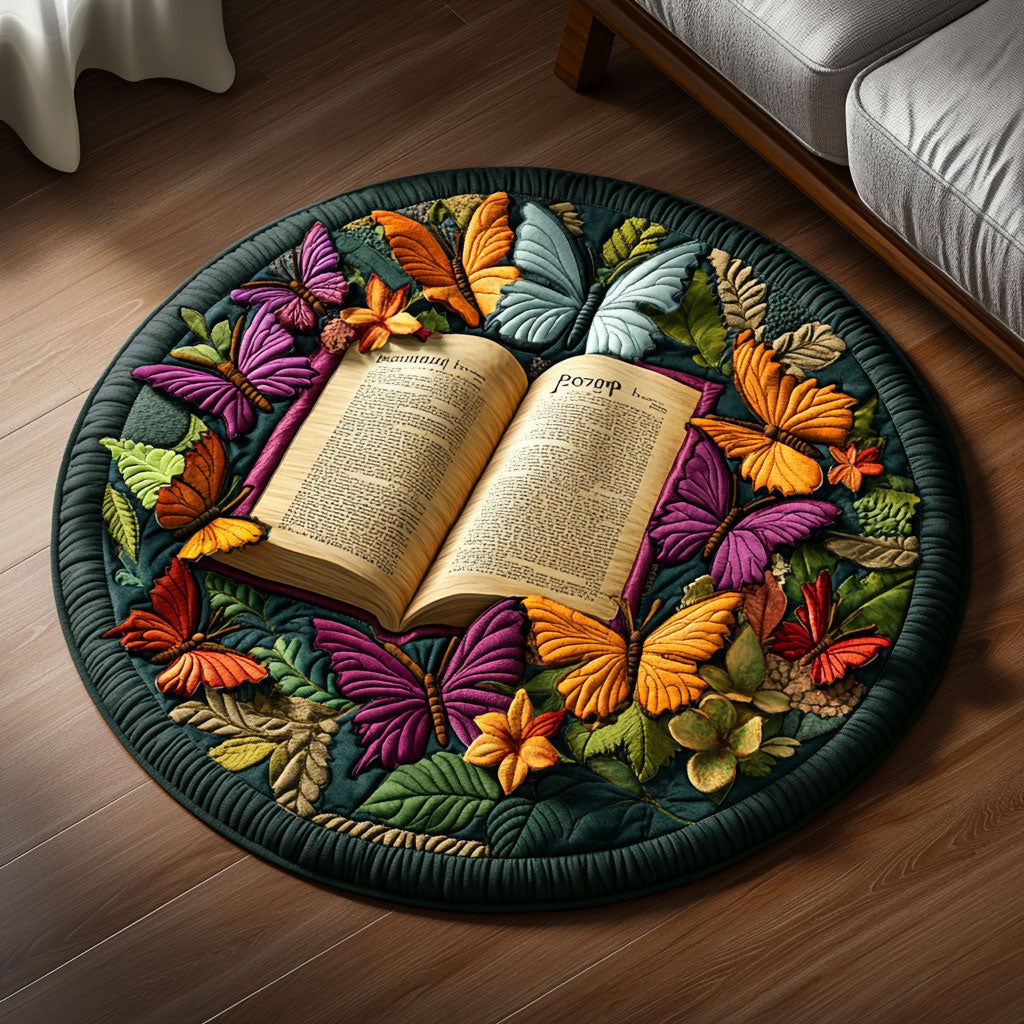 The Story Unfolds KL1401008CL Quilted Round Mat