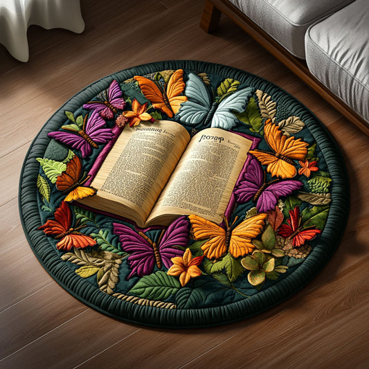 The Story Unfolds KL1401008CL Quilted Round Mat