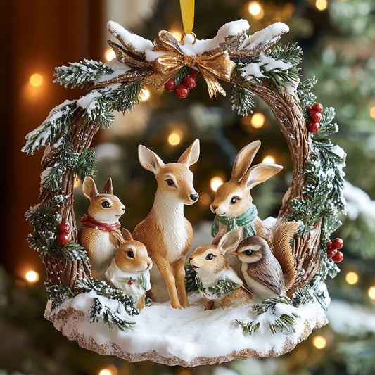 Snow Woodland Friend CW0112064CL Christmas Ornament