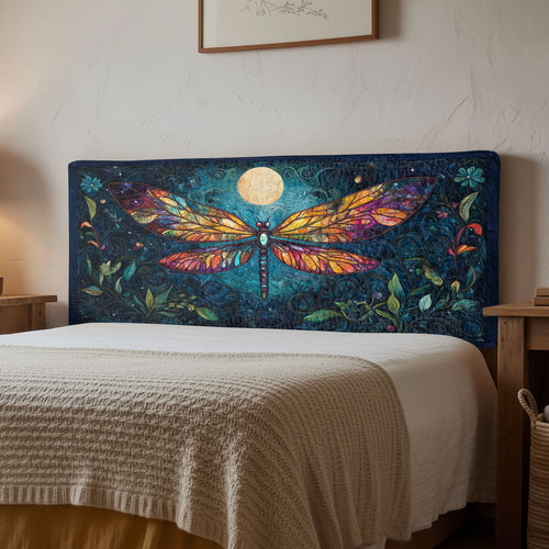 Dragonfly Moon Dream CW1212016CL Quilted Headboard Slipcover