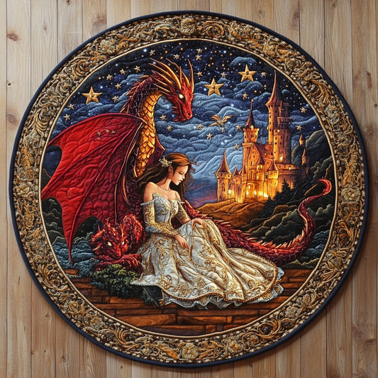 Woman Of Flame WN0307055CL Quilted Round Mat