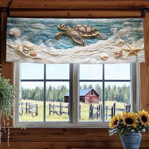 Ocean Turtle WN2003045CL Quilted Valance