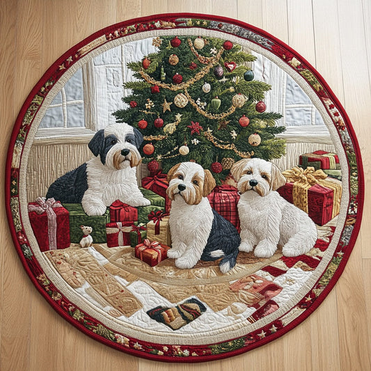 Winter Woof Wish XR0611013CL Quilted Round Mat