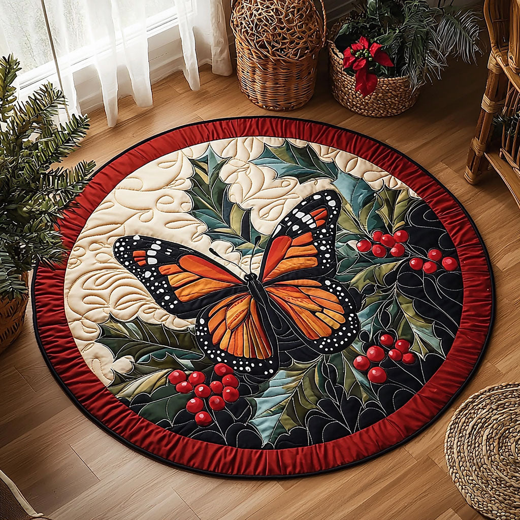 Holly Monarch QA0212030CL Quilted Round Mat
