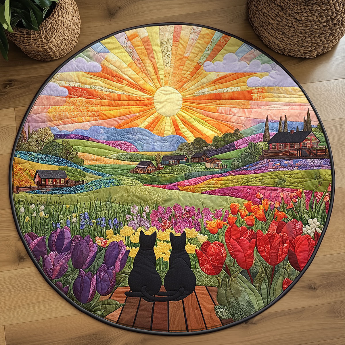 Whiskered Hill WJ1707049CL Quilted Round Mat
