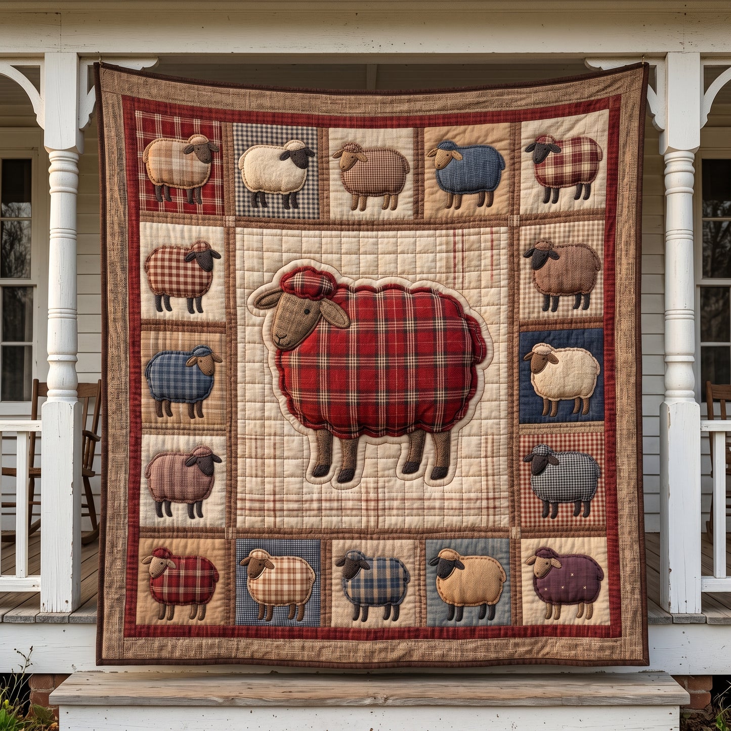 Fabric Sheep XR0705010CL Quilt