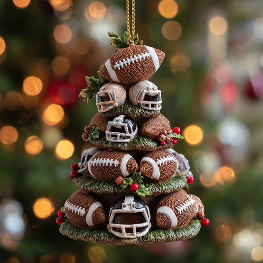 Football Tree CP2611046CL Christmas Ornament
