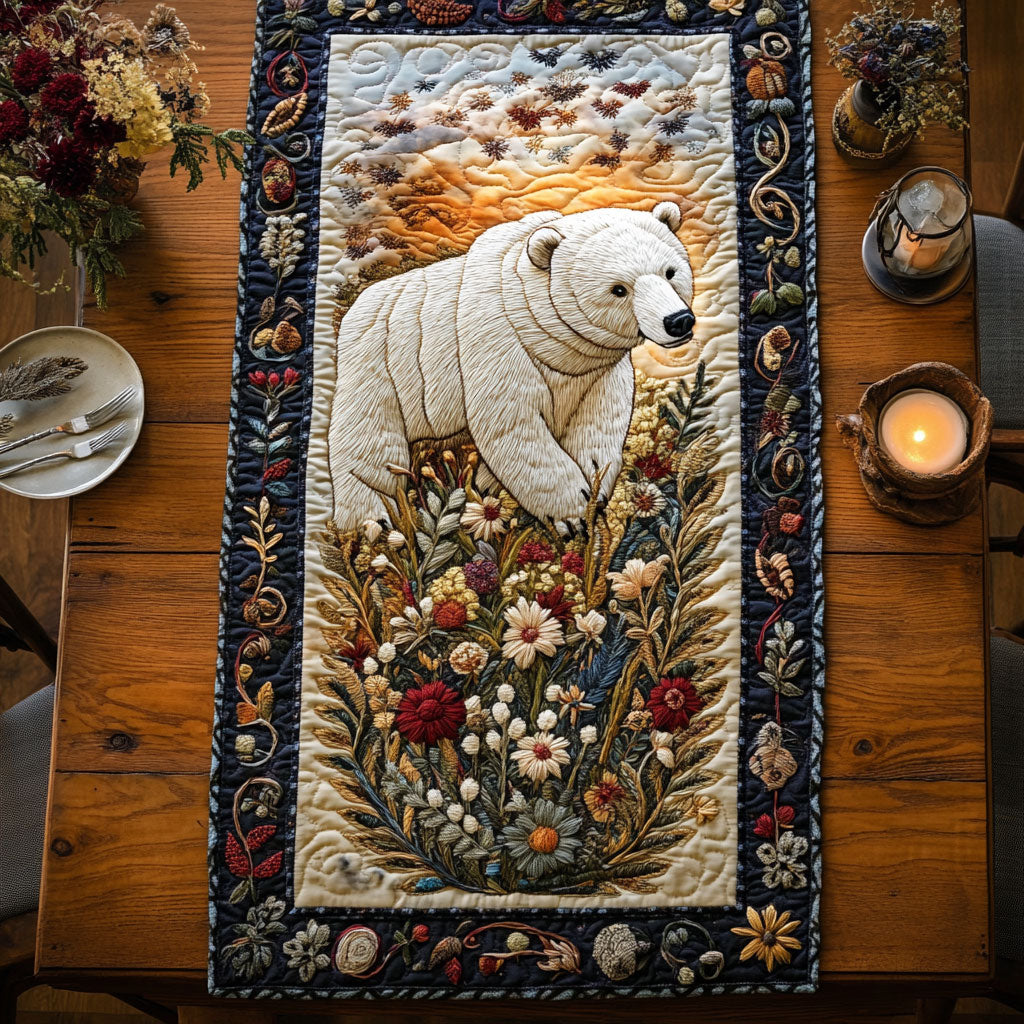 Bear In Bloomfield WN2406005CL Quilted Table Runner