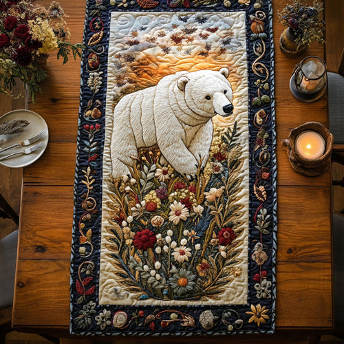 Bear In Bloomfield WN2406005CL Quilted Table Runner