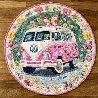 Van In Bloom WN2105060CL Quilted Round Mat