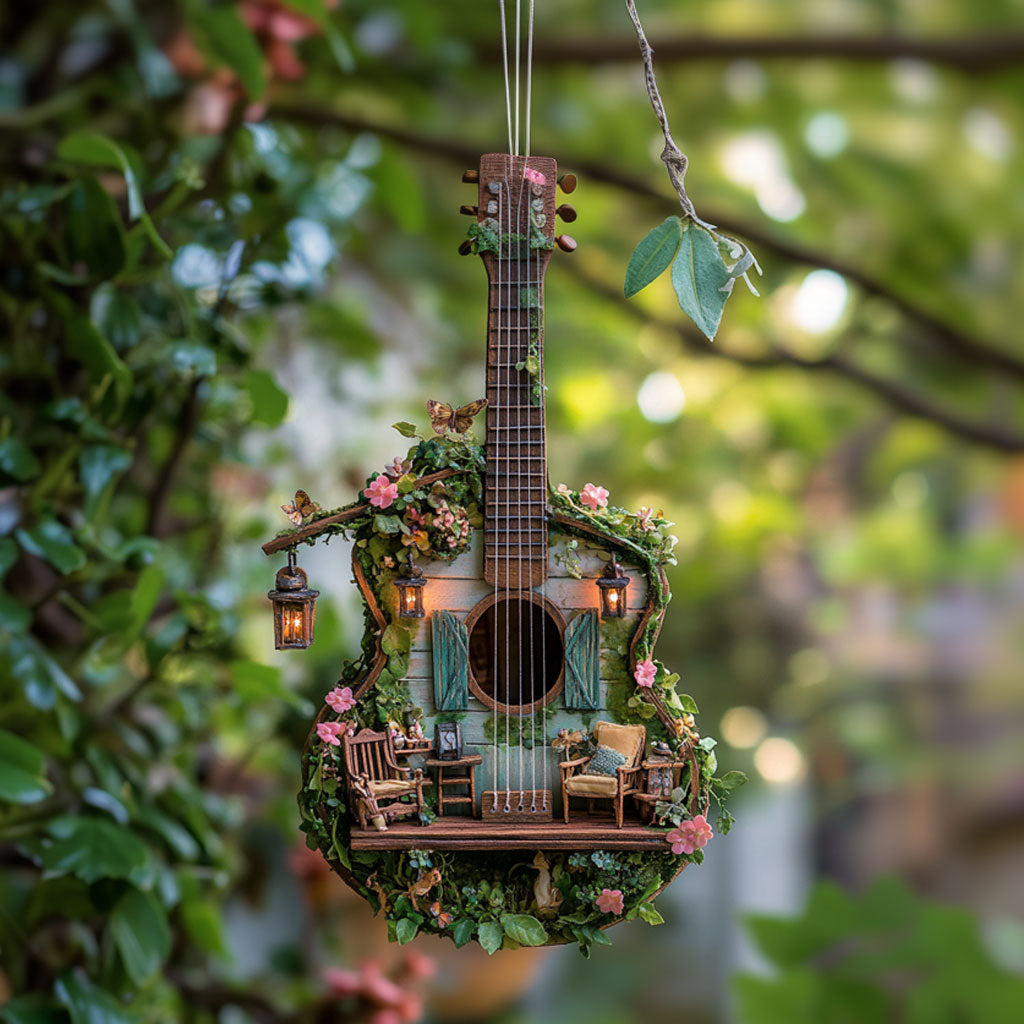 Guitar Forest Nest WN0412034CL Christmas Ornament
