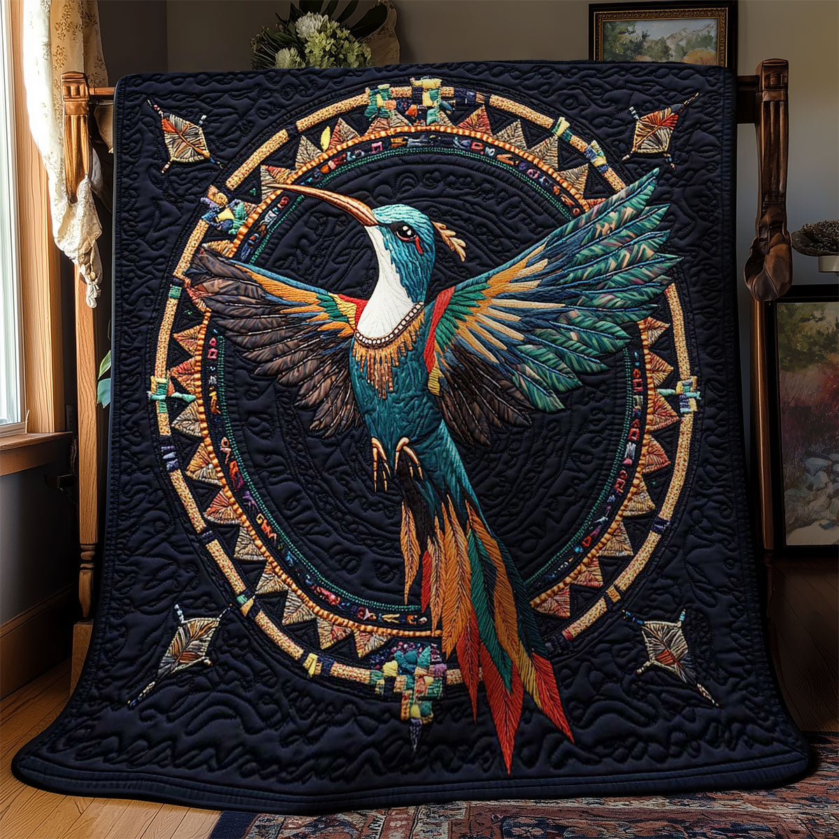 Tribal Hummingbird WN0302023CL Quilt