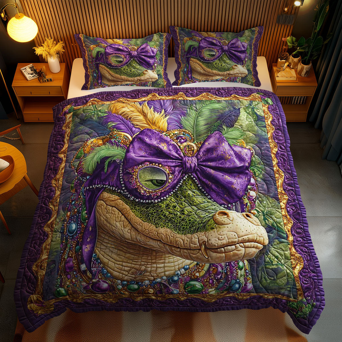 Bejeweled Crocodile WN1203086CL Duvet Cover Set