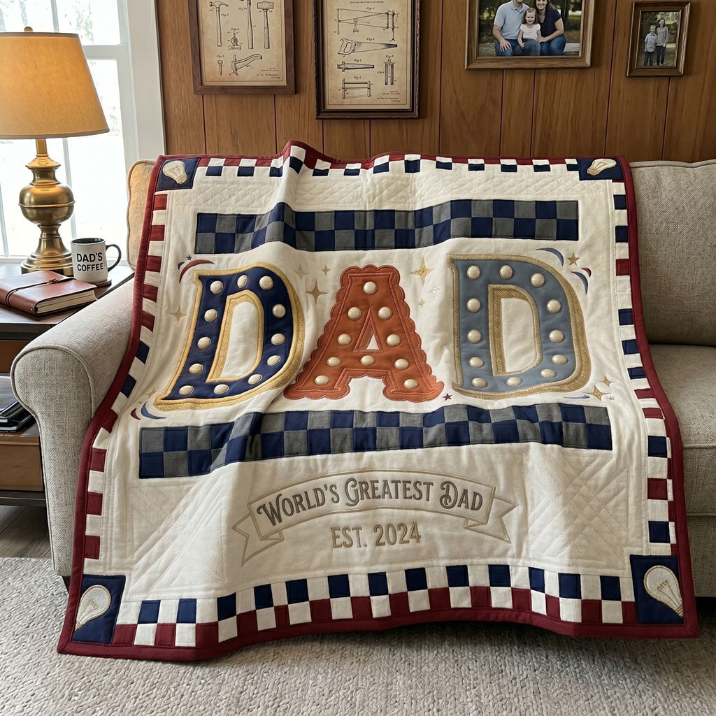 World’s Greatest Dad Garage WN1106015CL Quilt