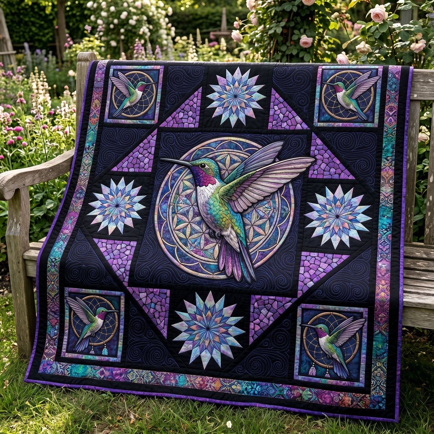 Mystical Hummingbird XR1205004CL Quilt