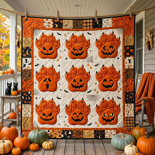 Haunted Pumpkin Paw WN2705008CL Quilt