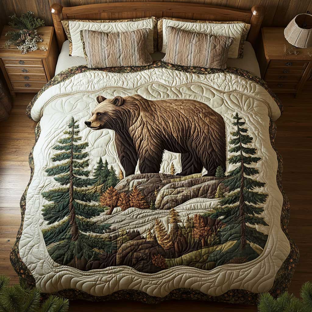 Mountain Brown Bear WP1501018CL Duvet Cover Set