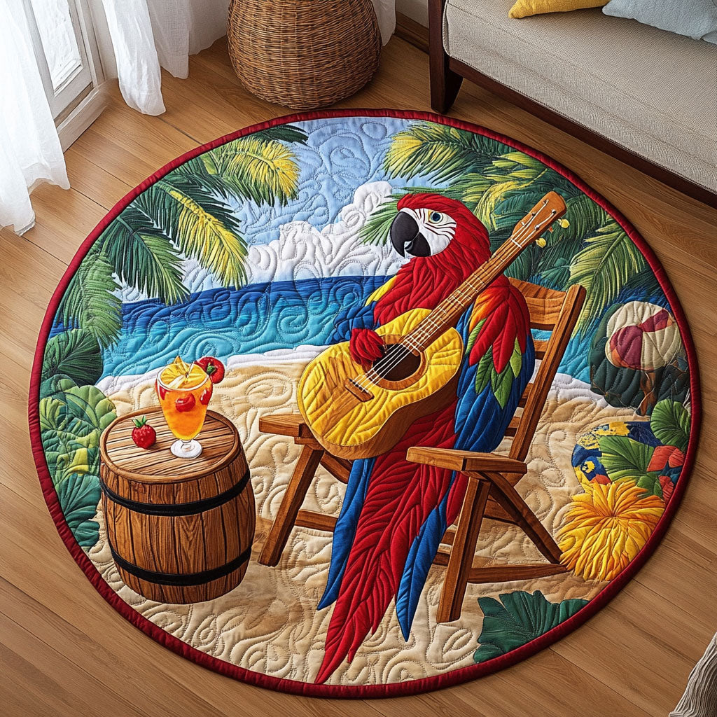 Island Guitar Parrot KL1912043CL Quilted Round Mat