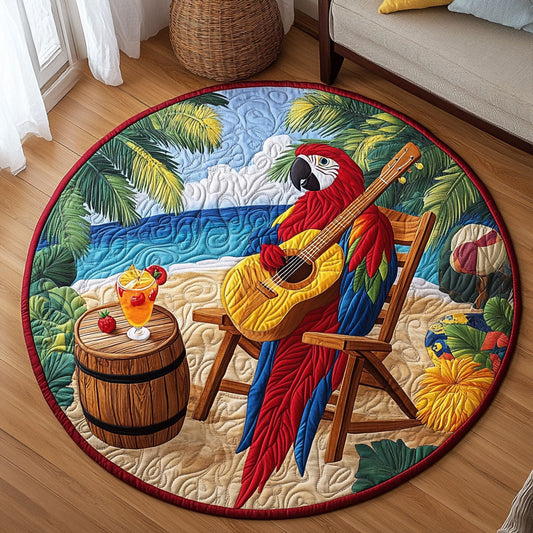 Island Guitar Parrot KL1912043CL Quilted Round Mat