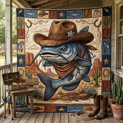Sheriff Catfish Cowboy WN1606013CL Quilt