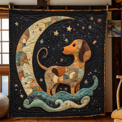 Starry Dachshund Night WN0601041CL Quilt