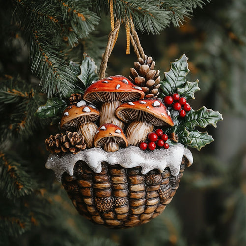 Holiday Bloom Mushroom WN2310027CL Christmas Ornament