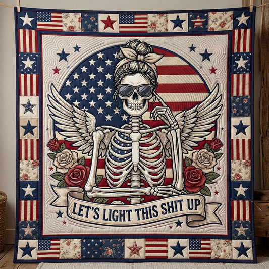 Patriotic Rebel Skeleton WN0904037CL Quilt