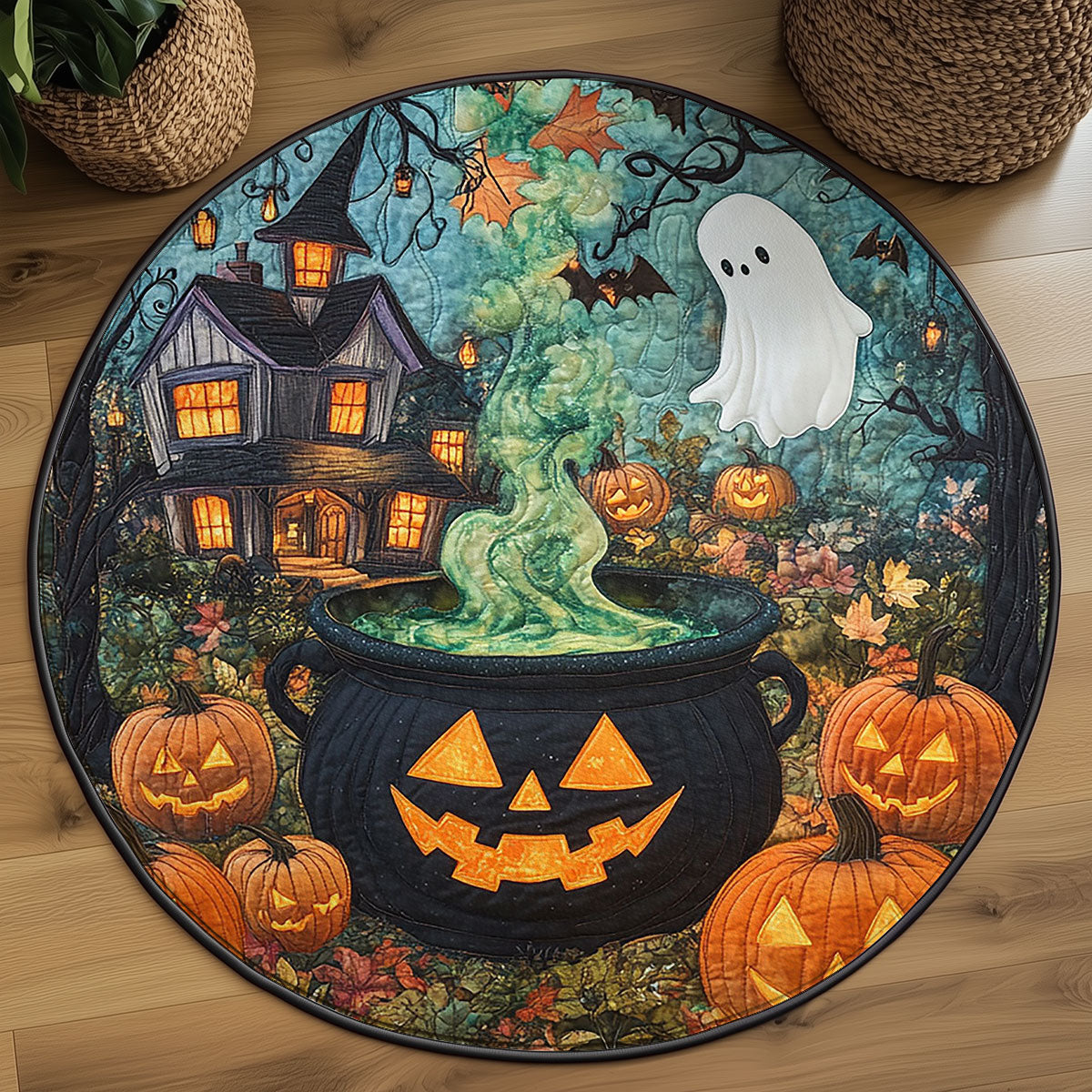 The Cauldron Grove WJ2307044CL Quilted Round Mat