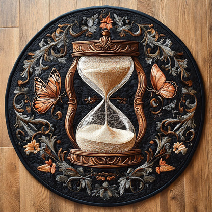 Hourglass Bloom WN0406030CL Quilted Round Mat