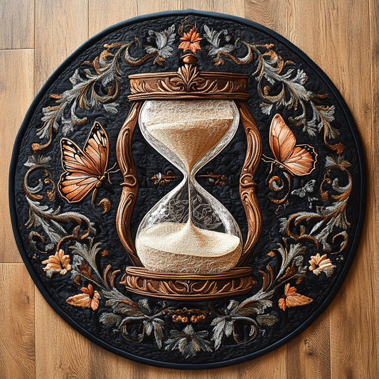 Hourglass Bloom WN0406030CL Quilted Round Mat