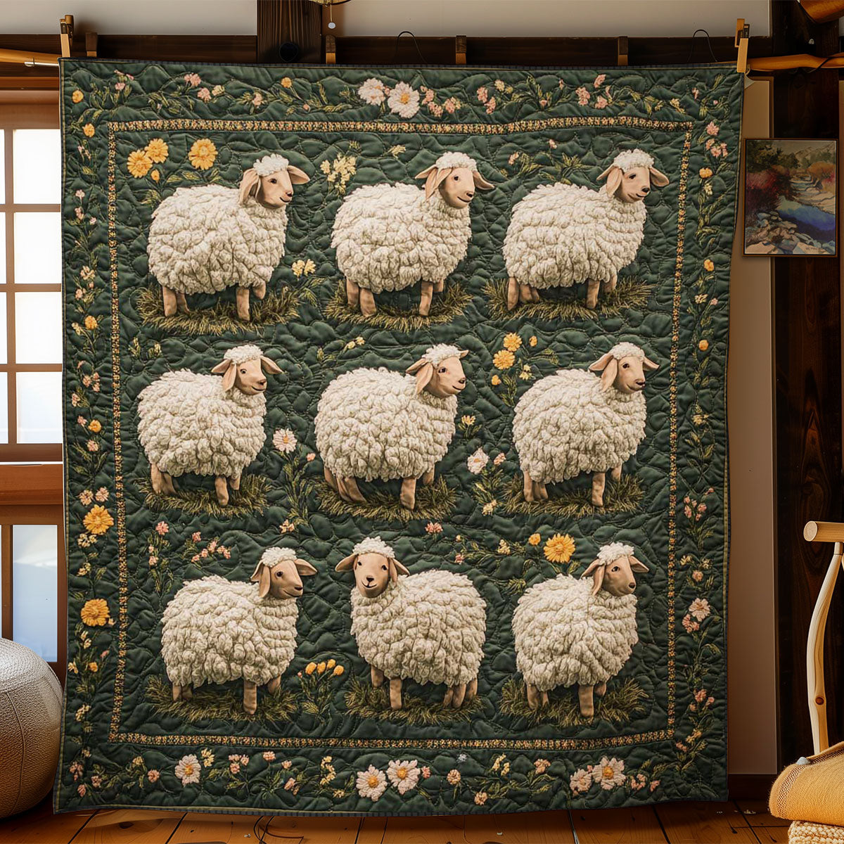 Peaceful Sheep WN2602054CL Quilt