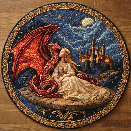 Dragon Veil WN0307023CL Quilted Round Mat