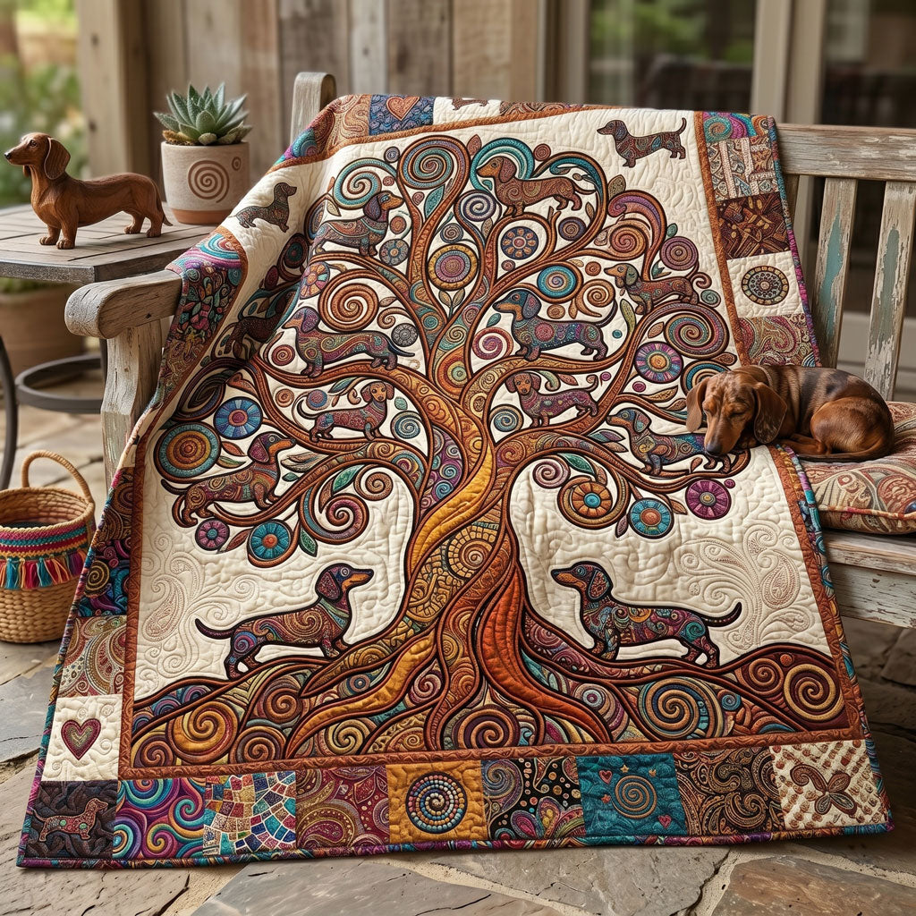 Dachshund Tree Of Life WN2505004CL Quilt