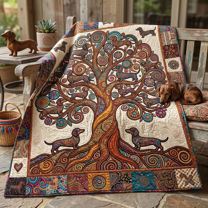 Dachshund Tree Of Life WN2505004CL Quilt