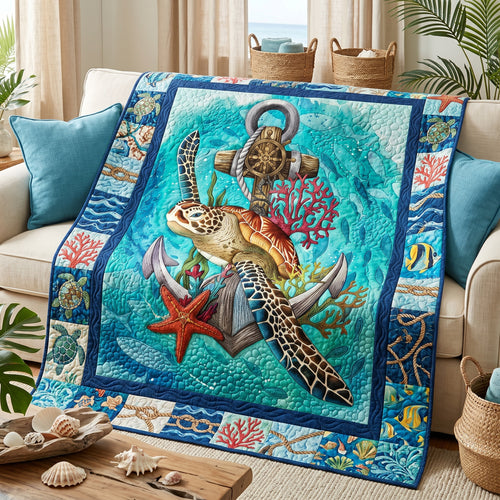 Sea Turtle Anchor XR1905004CL Quilt