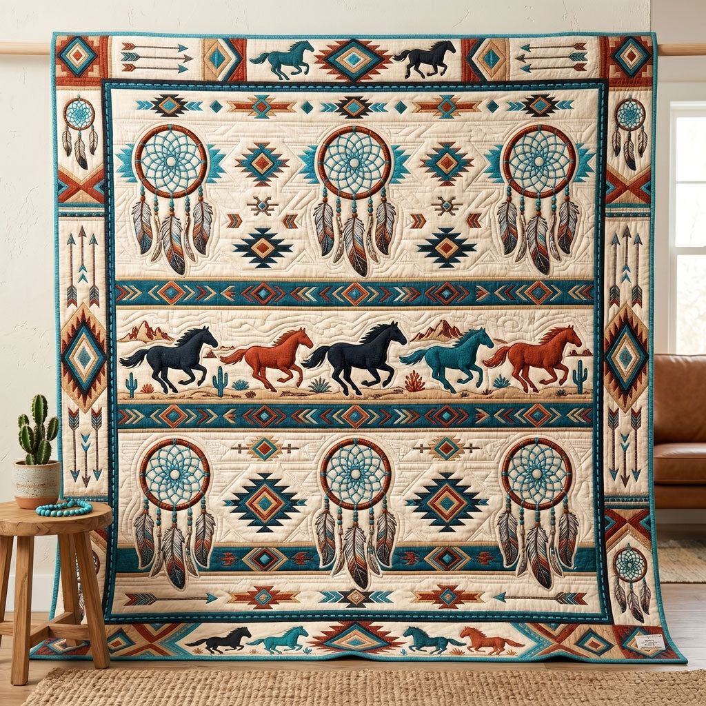 Dreamcatchers And Running Horses WN1706004CL Quilt