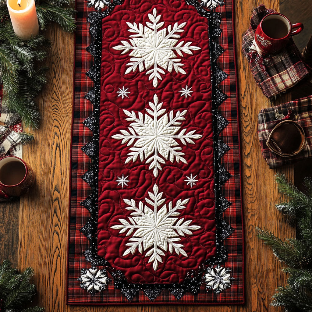 Snowflake Garden Path WN1107069CL Quilted Table Runner