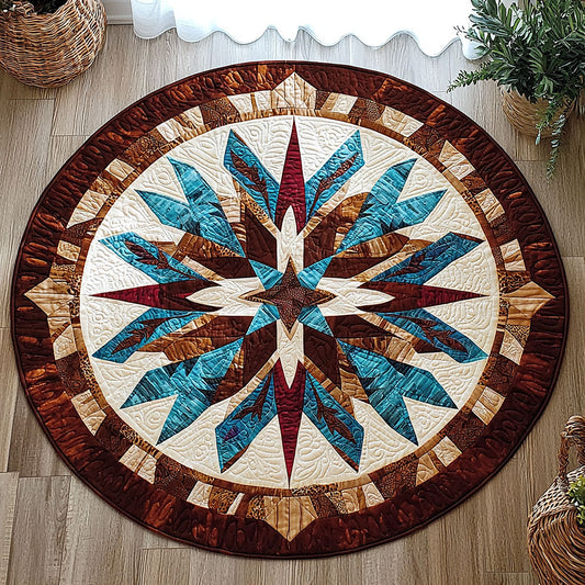 Native American Pattern QA2711049CL Quilted Round Mat