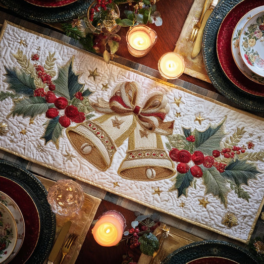 Christmas Bells XR1011013CL Quilted Table Runner