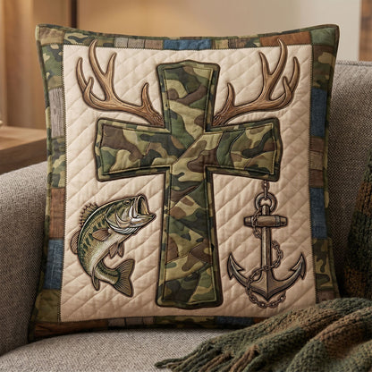 Faith And Outdoors Camo Cross WN1604012CL Quilt Pillow Case