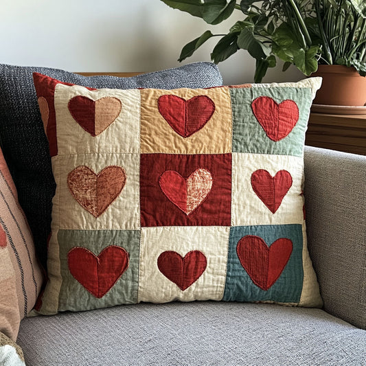 Patchwork Heart CW2406040CL Quilt Pillow Case