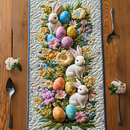 Cute Easter Bunny XR1201026CL Quilted Table Runner