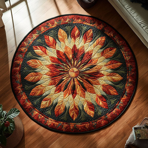 Leaf Rain WN0707089CL Quilted Round Mat