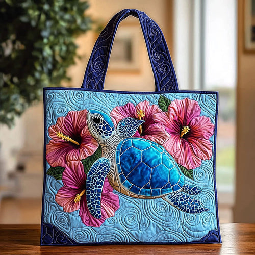 Tropical Turtle QA2911022CL Quilted Tote Bag