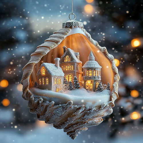 Winter Town Christmas Glow WN0912085CL Christmas Ornament
