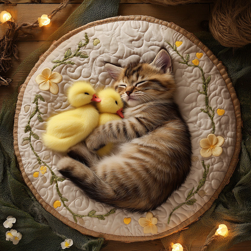 Cat Serenity WN2905016CL Quilted Round Mat