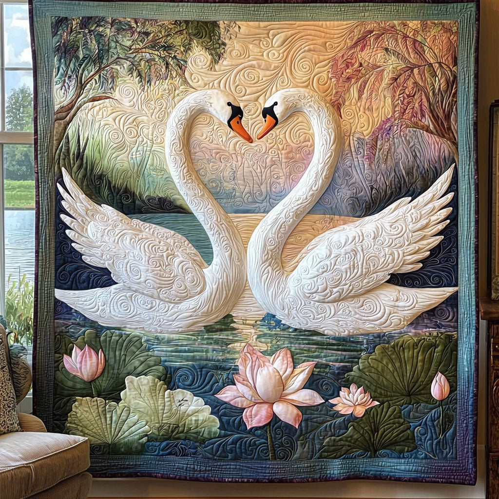 Swan Couple QA1201051CL Quilt