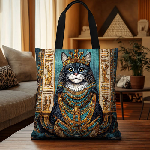Crowned Nile Cat KL2412038CL Quilted Tote Bag